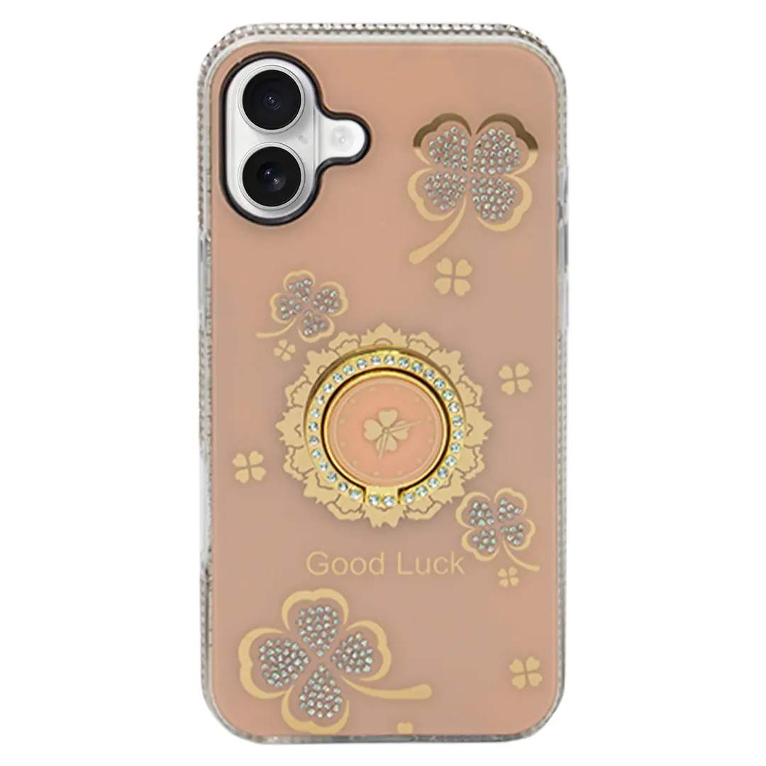 iPhone 16 plus Bling Diamond Lucky Case Gold